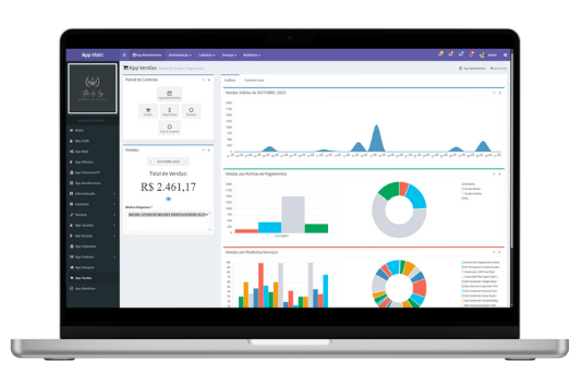Vendas integradas ao Estoque de Produtos e Financeiro PJ.